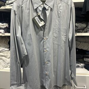 Ermenegildo Zegna Light Blue Micro-Check Dress Shirt